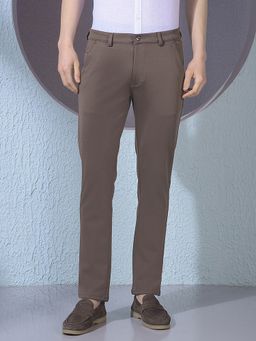 CRIMSOUNE CLUB - Men Brown Polyester Blend Printed Slim Pant