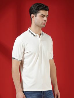 CRIMSOUNE CLUB - Men Crisp White Classic Polo T-Shirt