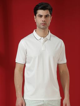 CRIMSOUNE CLUB - Men White Essential Polo T-Shirt