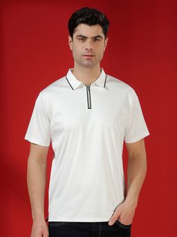 CRIMSOUNE CLUB - Men White Essential Polo T-Shirt