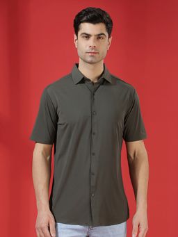 CRIMSOUNE CLUB - Men Olive Shirt