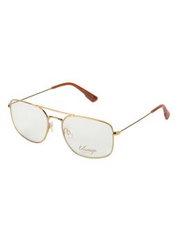 Vintage - Unisex Rectangle Regular Lens Gold Frame (57)