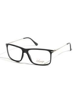 Vintage - Unisex Rectangle Regular Lens Grey Frame (57)