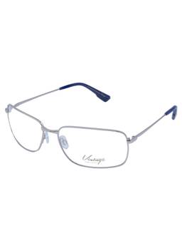 Vintage - Unisex Rectangle Regular Lens Silver Frame (61)