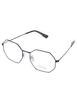 Vintage - Unisex Hexagonal Regular Lens Black Frame (55)