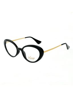 Vintage - Women Cat Eye Regular Lens Black Frame (52)