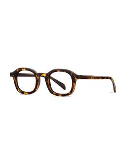 Vintage - Unisex Round Blue Light Lens Brown Frame (46)