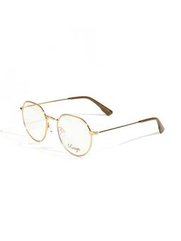 Vintage - Unisex Round Regular Lens Gold Frame (53)
