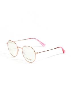 Vintage - Unisex Round Regular Lens Rose Gold Frame (53)