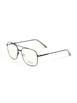Vintage - Unisex Rectangle Regular Lens Black Frame (57)