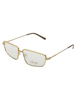 Vintage - Unisex Rectangle Regular Lens Gold Frame (60)