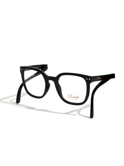 Vintage - Unisex Round Regular Lens Black Frame (52)