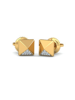KuberBox - Monolith Stud Earrings 14K Gold