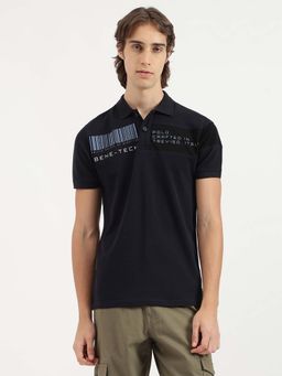 United Colors of Benetton - Regular Fit Graphic Barcode Pique Polo T-Shirt