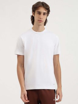 United Colors of Benetton - Relaxed Fit Crew Neck Textured All Over Flock Jersey T-Shirt