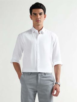Arrow Newyork - Mens Solid Manhattan Slim Fit White Formal Shirt