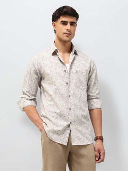 U.S. POLO ASSN. - Mens Tropical Printed Tailored Fit Casual Shirt