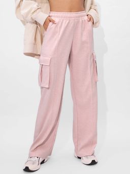 The Souled Store - Originals Solids Sepia Rose Women Wide Cargo Pant