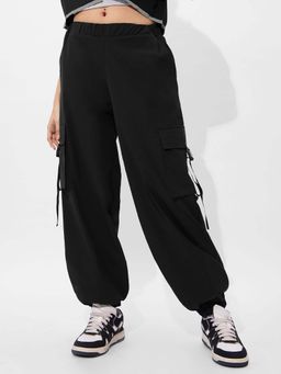The Souled Store - Originals Black Women Cargo Joggers