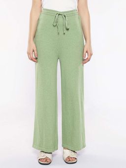 RAREISM - Finnet B Dusky Green Solid Straight Ankle Length Track Pant