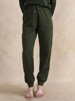 RAREISM - Saints Olive Solid Regular Ankle Length Joggers