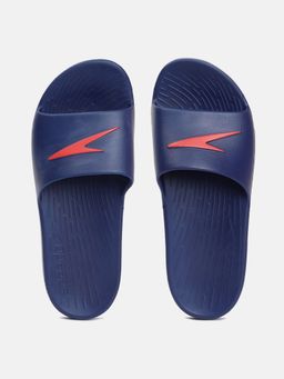 Speedo - Men's Single Colour Slides - Ammonite & Fed Red