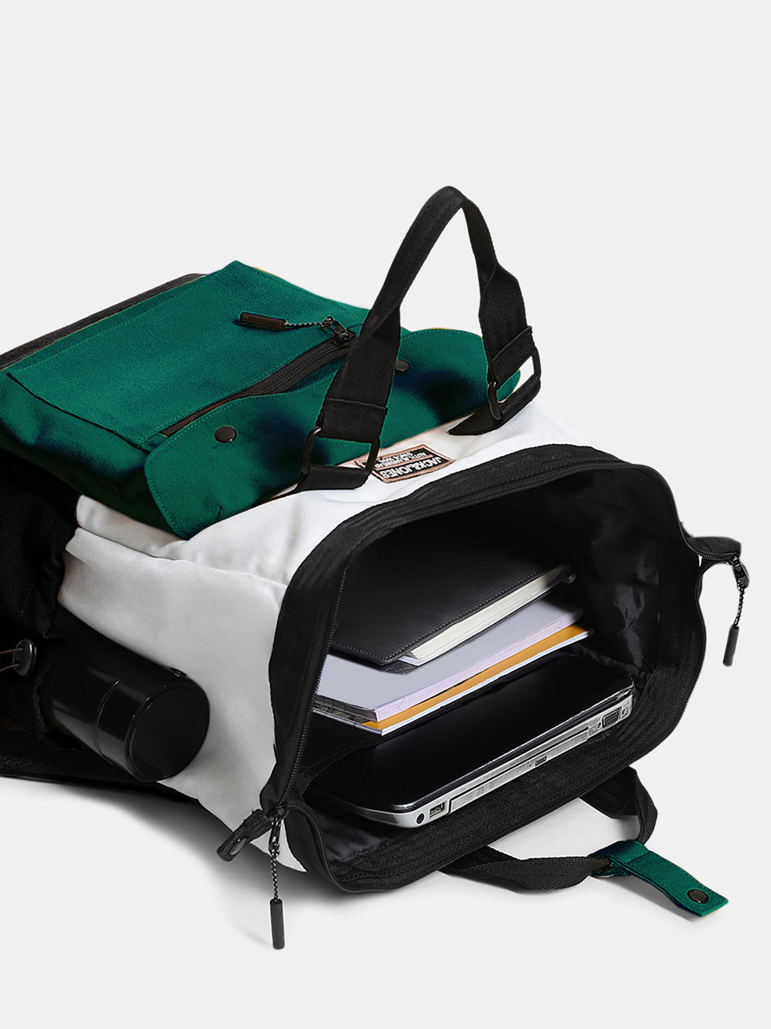 Buy Jack & Jones Black Colourblocked Backpack Online