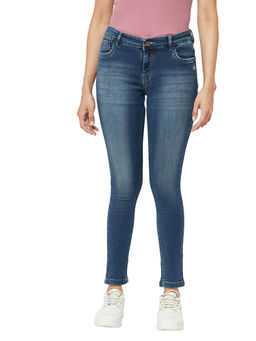 CRIMSOUNE CLUB - Women Blue Skinny Ankle Length Jeans