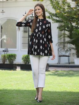 Stylum - Womens Ikat Printed Cotton Top