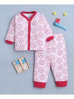 Bumzee - Baby Pink Baby Girls Full Sleeves Jabla and Pyjama