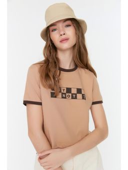 Trendyol - Women's Comfortable Brown T-shirts