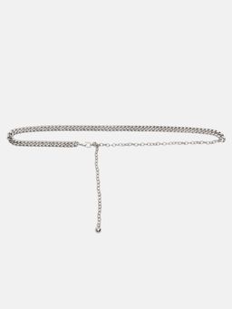 Kazo - Bejewelled Embellished Belt - Silver