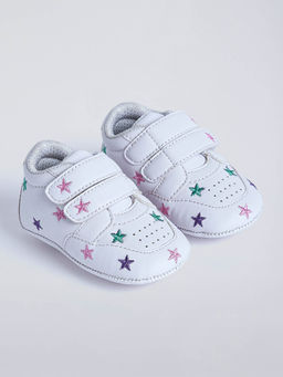 Hopscotch - Tiny Walker Booties White