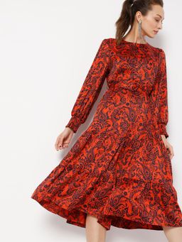VERO MODA - Women Printed Red Dress (Set of 2)