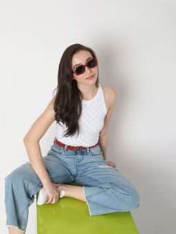 VERO MODA - Women Solid Blue Jeans