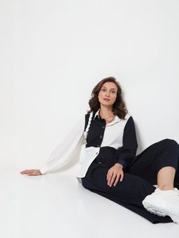 VERO MODA - Women Color Block White Shirt