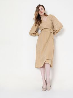 VERO MODA - Women Printed Beige Dress (Set of 2)