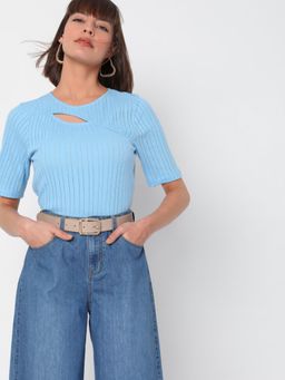 VERO MODA - Women Stripes Blue T-Shirt