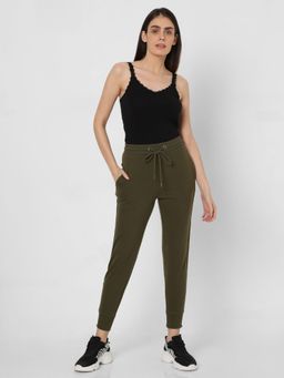 VERO MODA - Women Solid Green Joggers