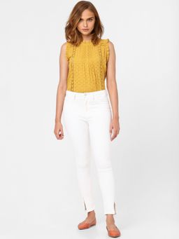 VERO MODA - Women Solid White Jeans