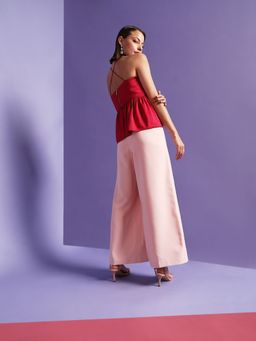 VERO MODA - Women Textured Pink Top