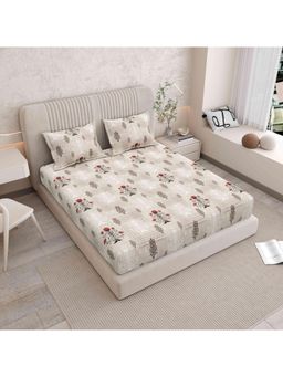 Indra's - 120 TC Viscose Cotton king Bedsheet With 2 Pillow covers - Green