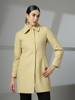 CHKOKKO - Spread Collar Single Breasted Wool Overcoat