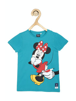 Allen Solly Junior - Girls Blue Printed Tops (11-12 Years)