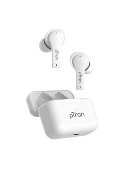 pTron - Bassbuds Tango with ENC, 40Hrs Playtime, BT v5.1, Deep Bass, Movie Mode TWS Earbuds (White)
