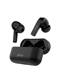pTron - Basspods 992 with Active Noise Cancellation, Punchy Bass, BT v5.0, Touch TWS Earbud (Black)