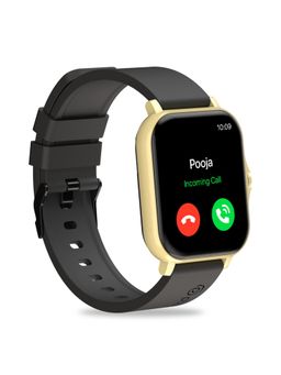 pTron - Pulsefit P261 Bluetooth Calling Smartwatch, 1.7"(4.44 cm) , HR Check, SpO2, IP68 (Black-Gold)