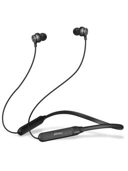 pTron - Tangent Duo Bluetooth 5.2 Wireless Headphones with 24Hrs Playback & In-Line Mic - Black