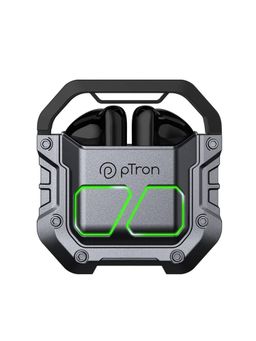 pTron - Bassbuds Xtreme Tws Earbuds 32Hrs Playtime Deep Bass Stereo Calls & Ipx4 - Grey
