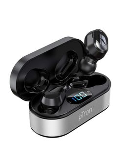 pTron - Bassbuds Plus Tws Earbuds Stereo Calls Punchy Bass & Ipx4 - Grey